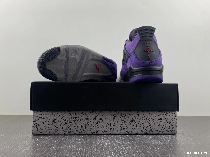 Rep x Scott Air Purple Travis Jordan 4 Suede 0711